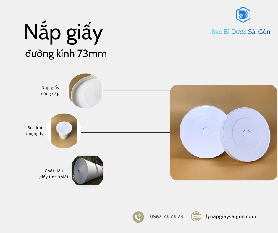 cho lon giấy đường kính 73mm